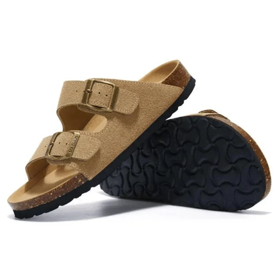 ZARVI Siena – Cork Double-Strap Sandal
