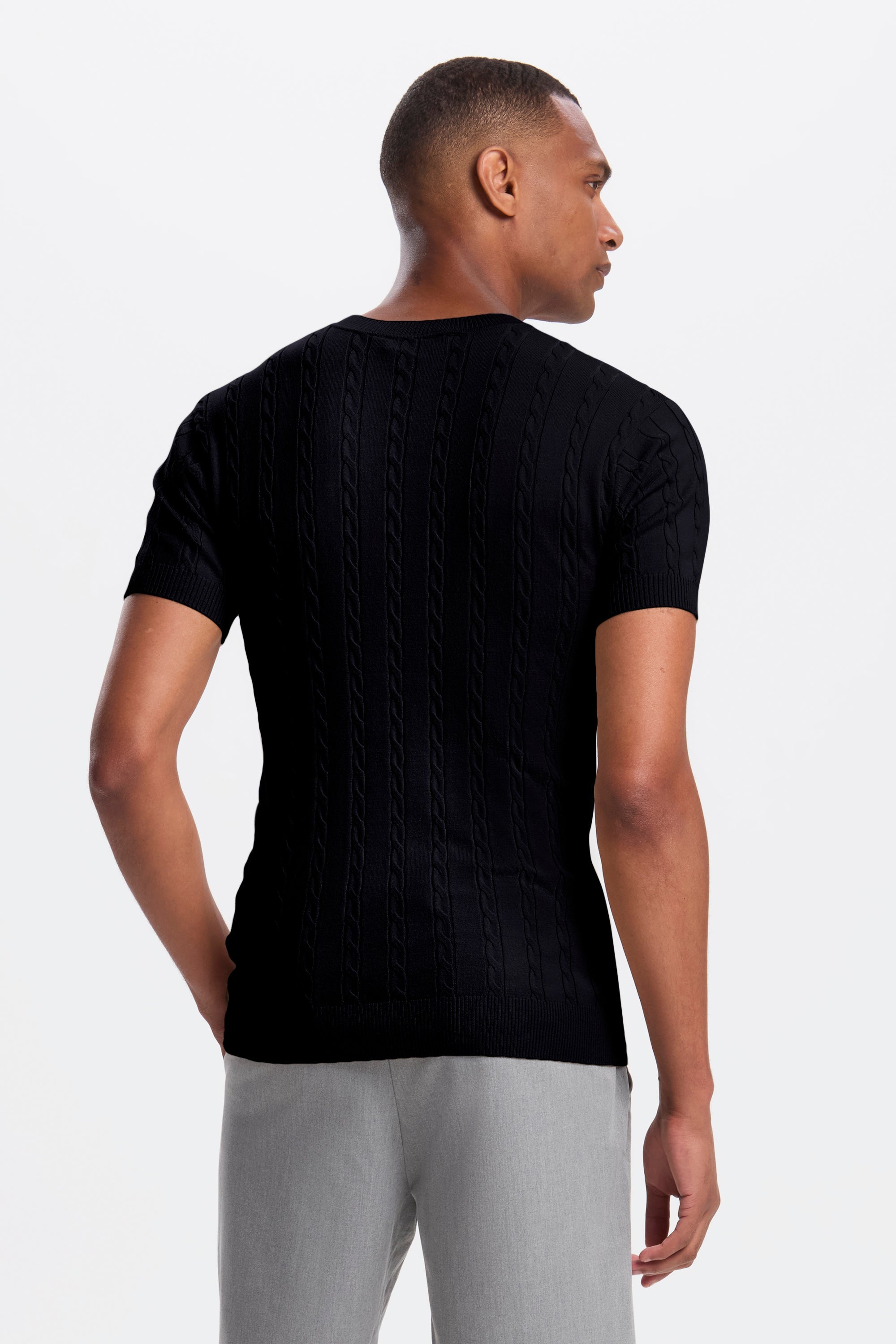 ZARVI CABLE SHORT SLEEVE T-SHIRT