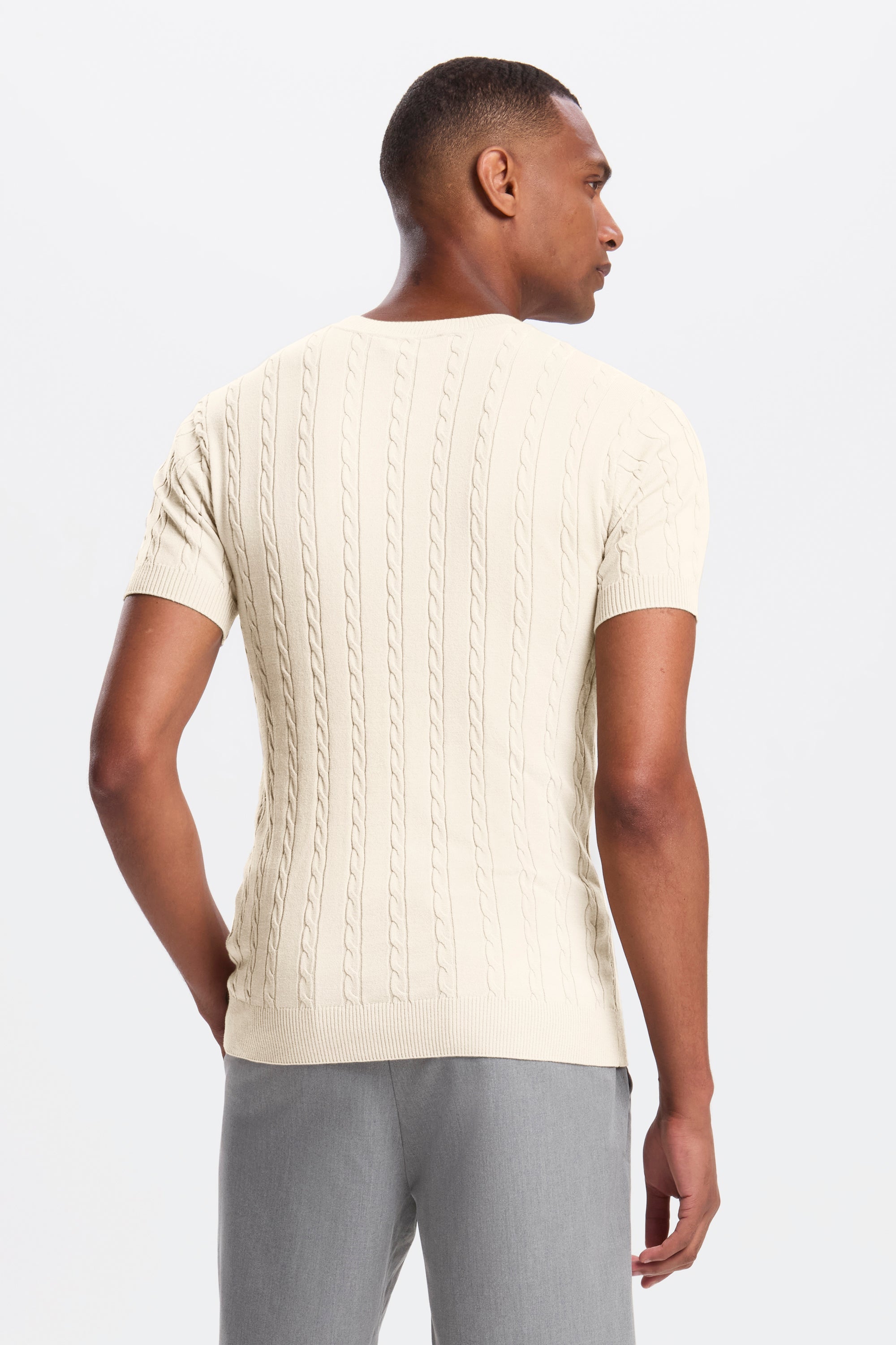 ZARVI CABLE SHORT SLEEVE T-SHIRT