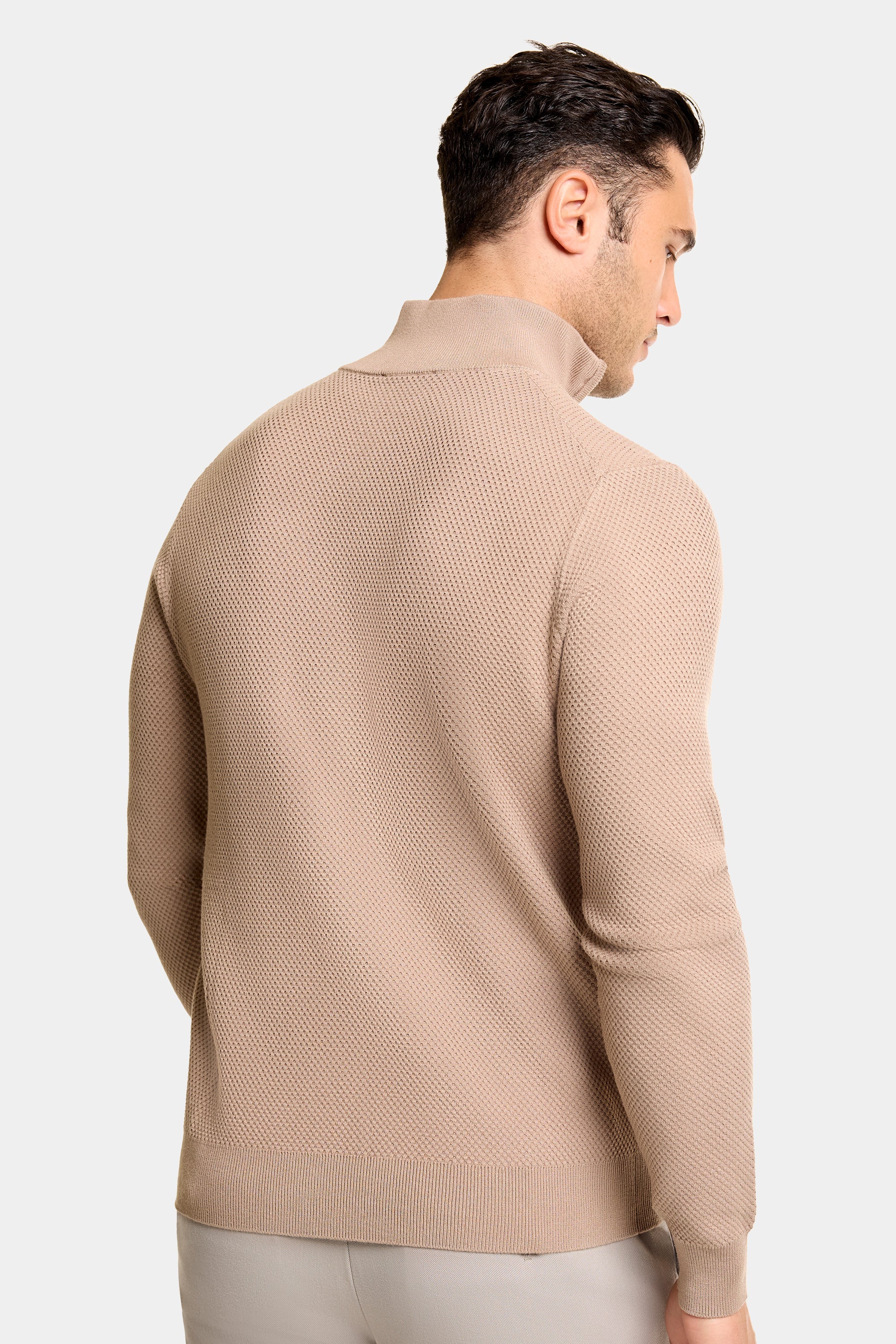 ZARVI FABIO QUARTER ZIP SWEATER