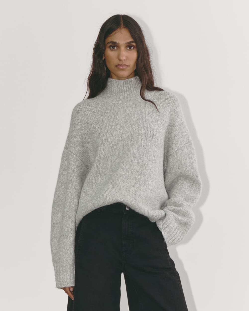 The Cloud Oversized Turtleneck | Heather Grey
