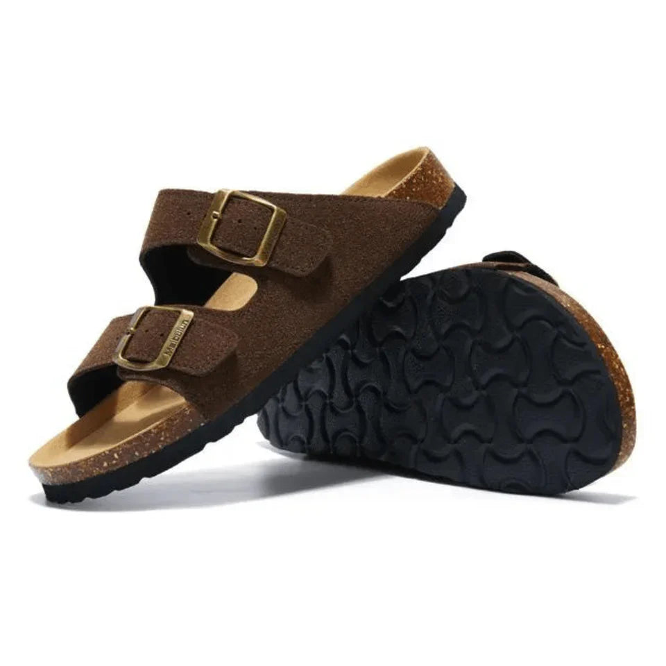 ZARVI Siena – Cork Double-Strap Sandal