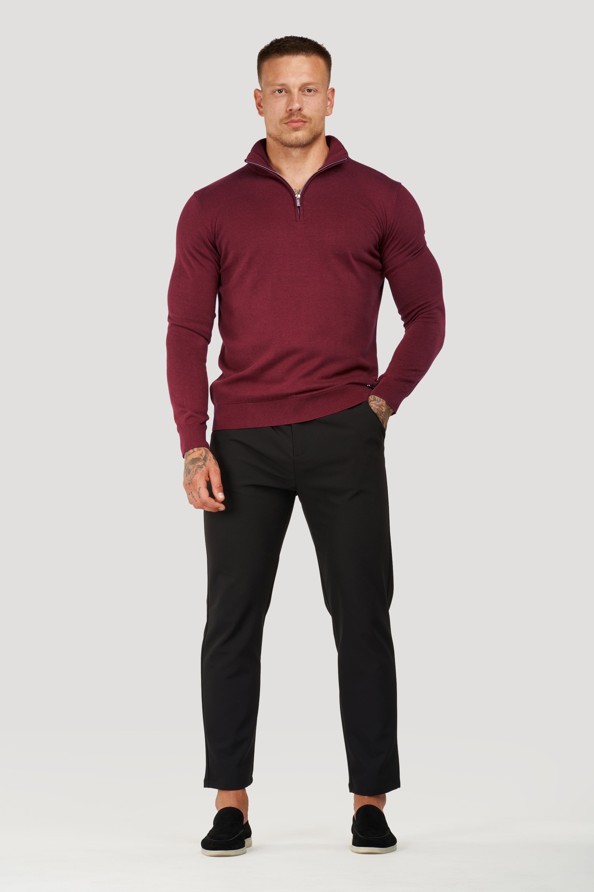 THE SANTONI HALF ZIP SWEATER