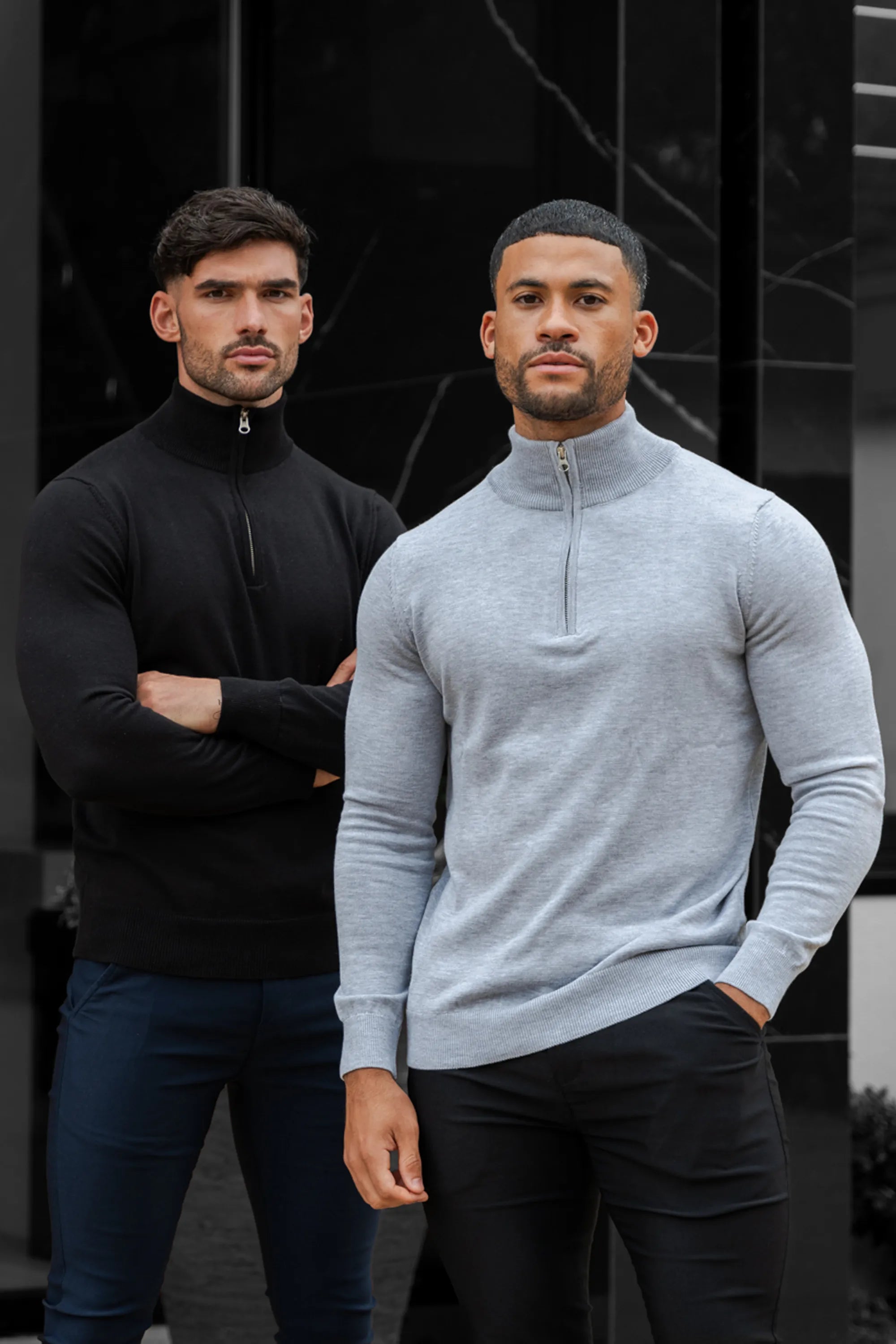 THE SANTONI HALF ZIP SWEATER