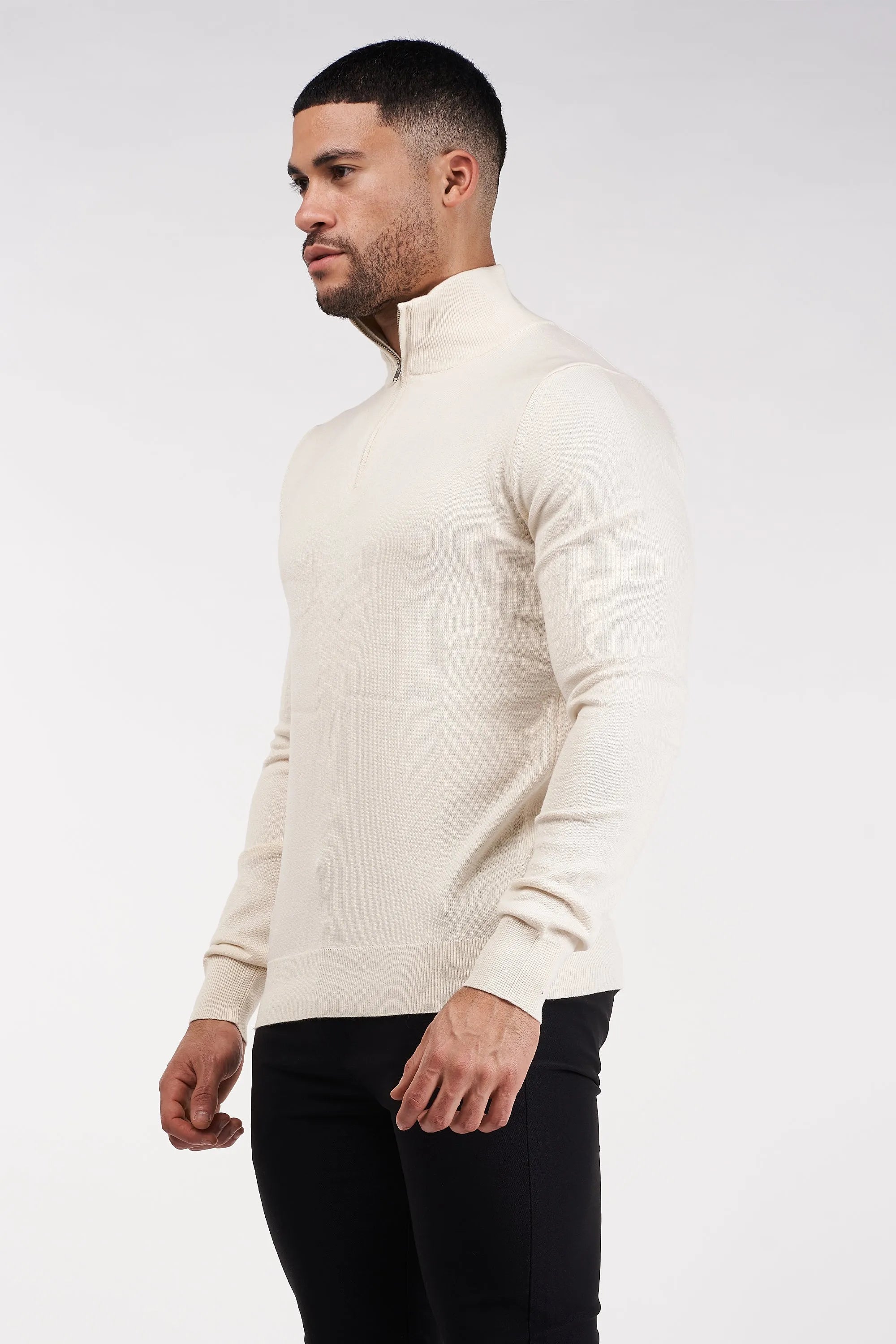 THE SANTONI HALF ZIP SWEATER