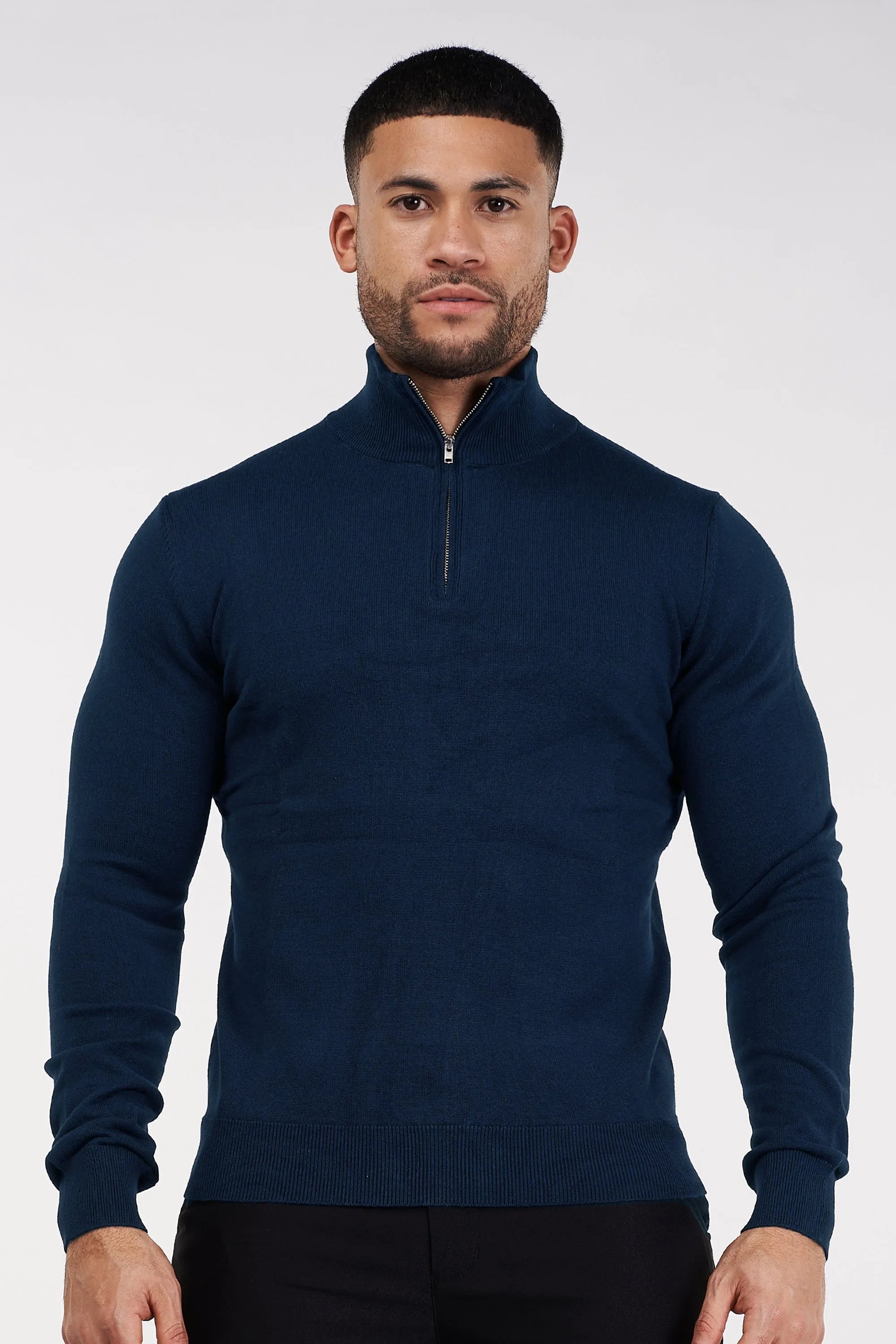 THE SANTONI HALF ZIP SWEATER