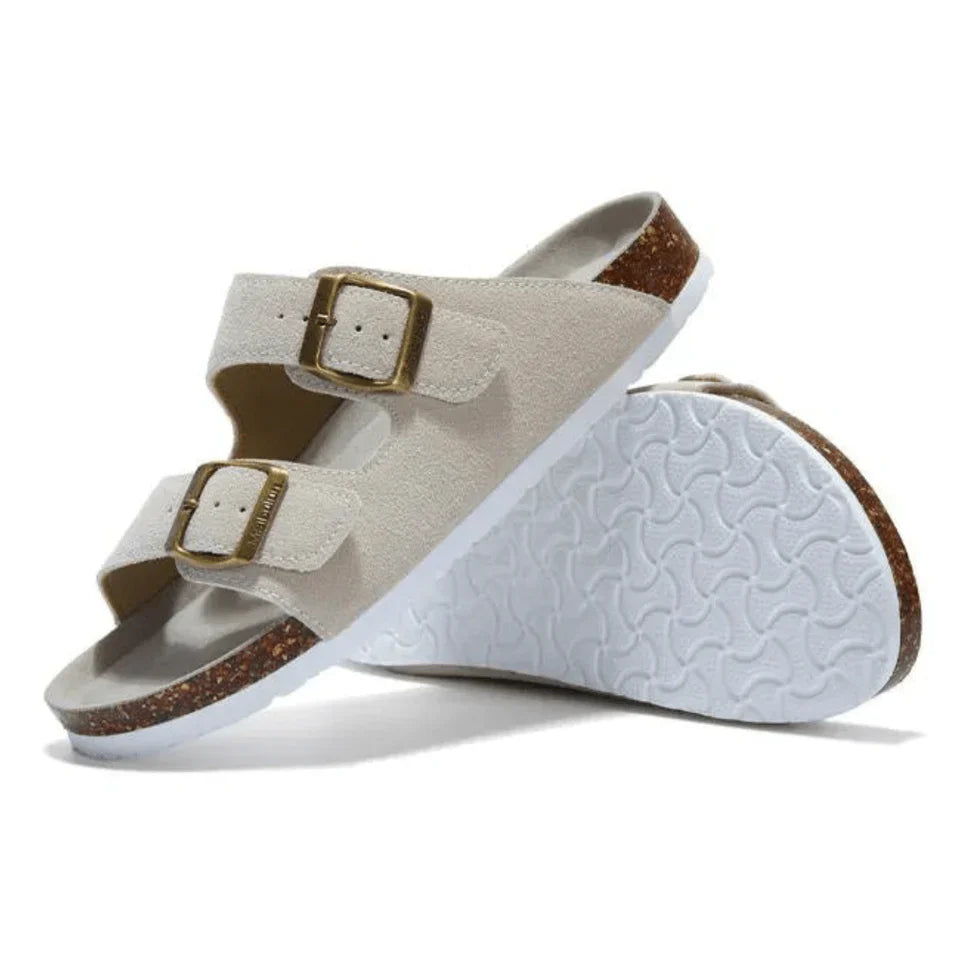 ZARVI Siena – Cork Double-Strap Sandal