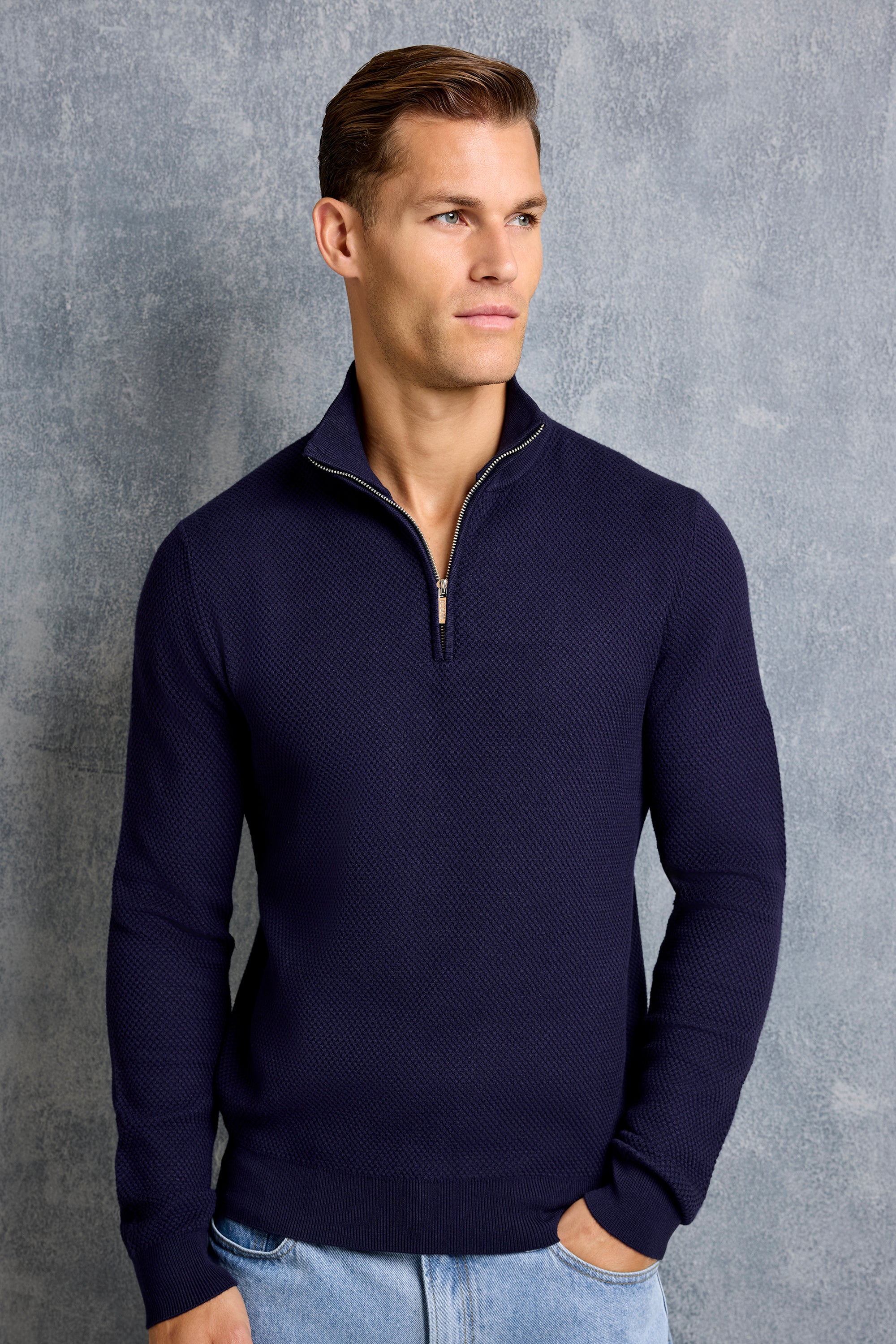 THE FABIO HALF ZIP SWEATER