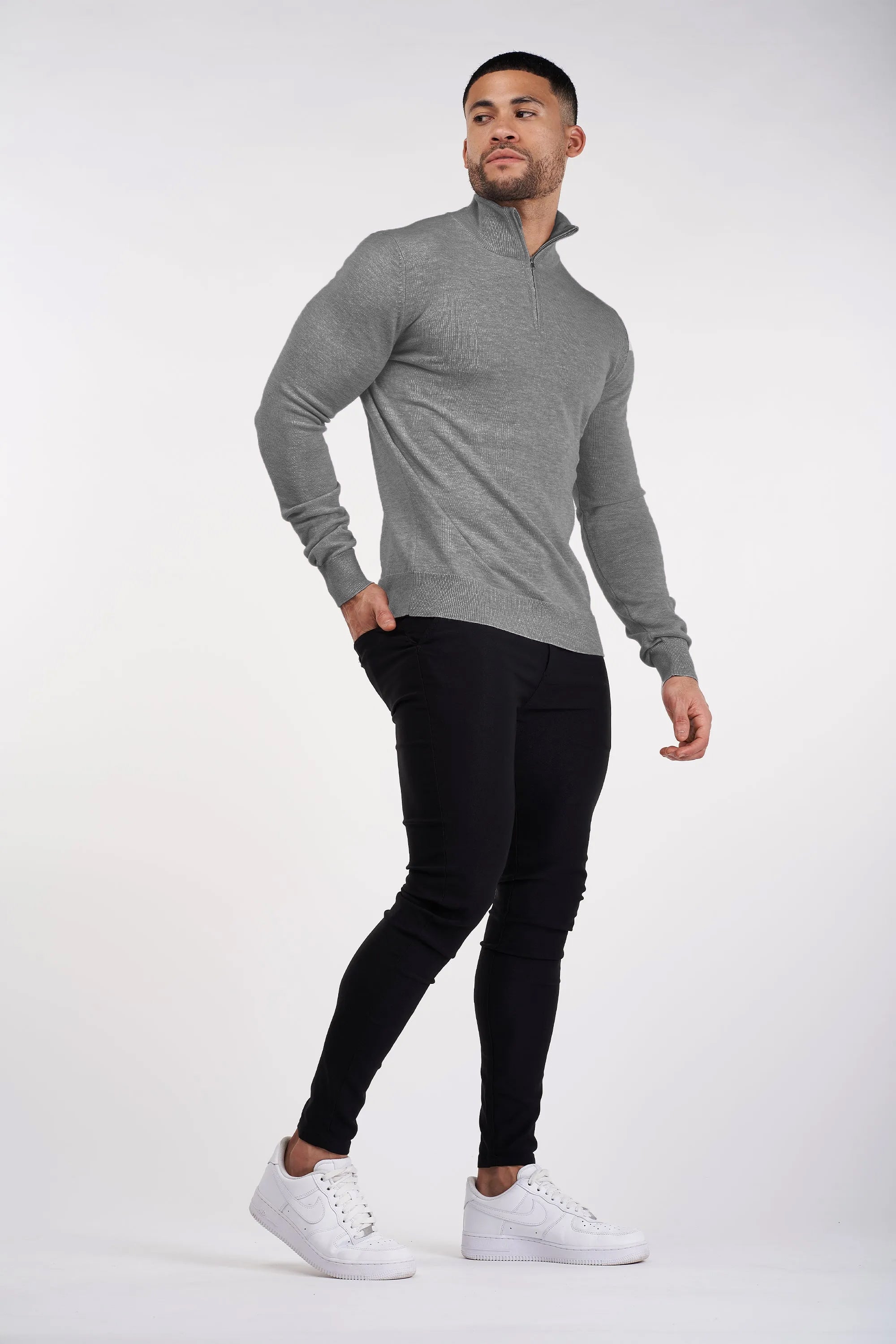 THE SANTONI HALF ZIP SWEATER