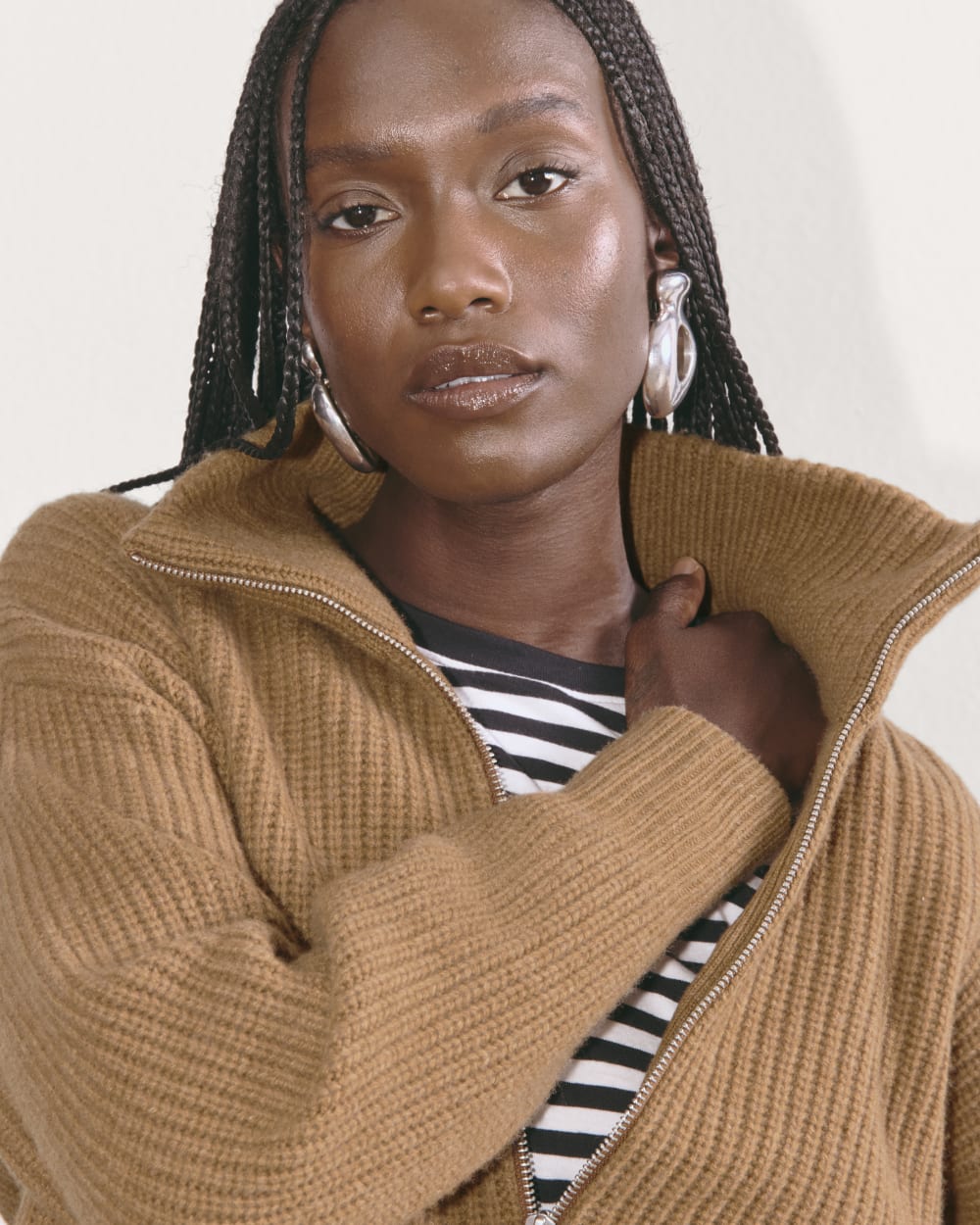 The Half-Zip Sweater in Luxe Merino | Deep Camel