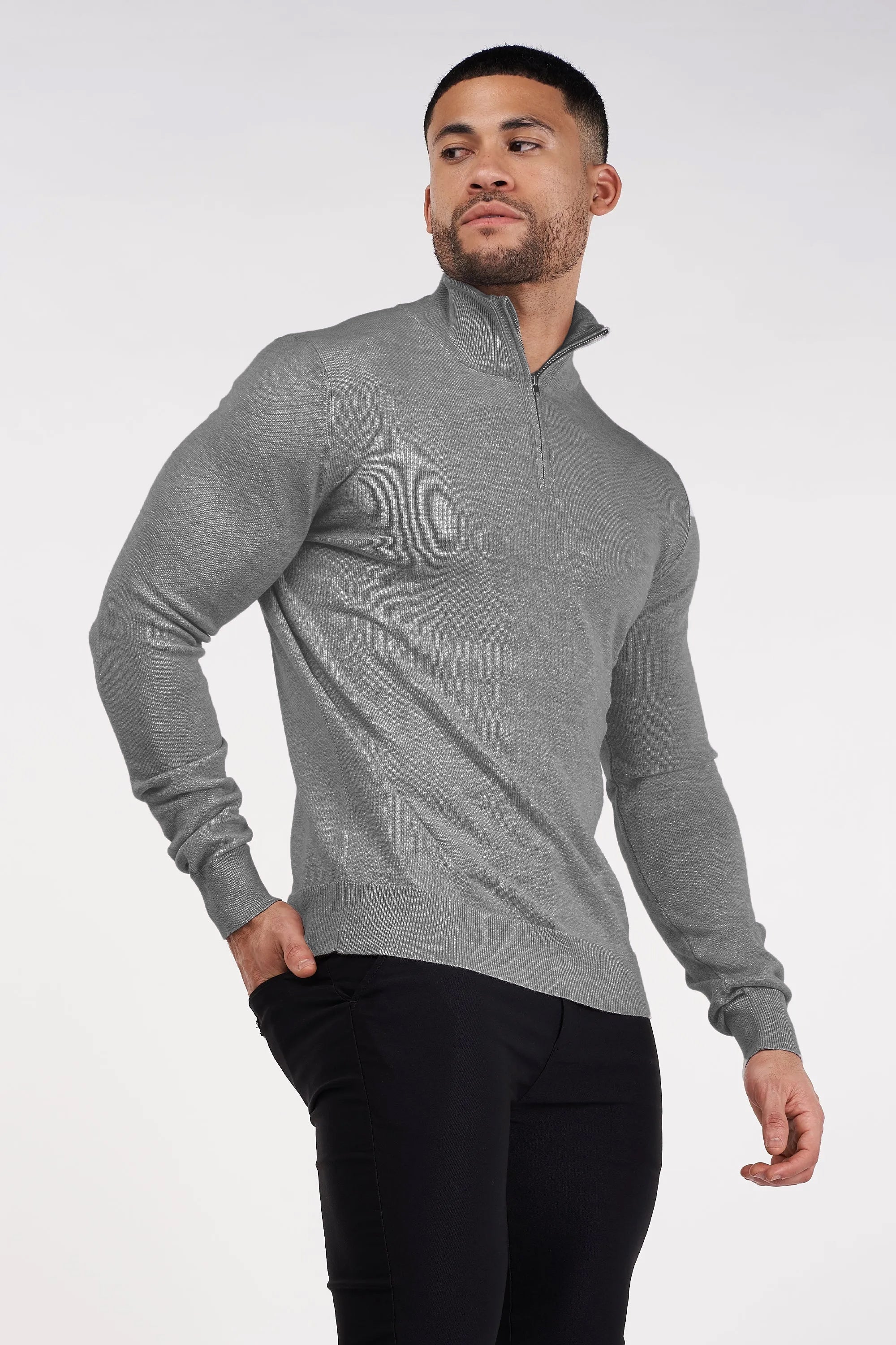 THE SANTONI HALF ZIP SWEATER