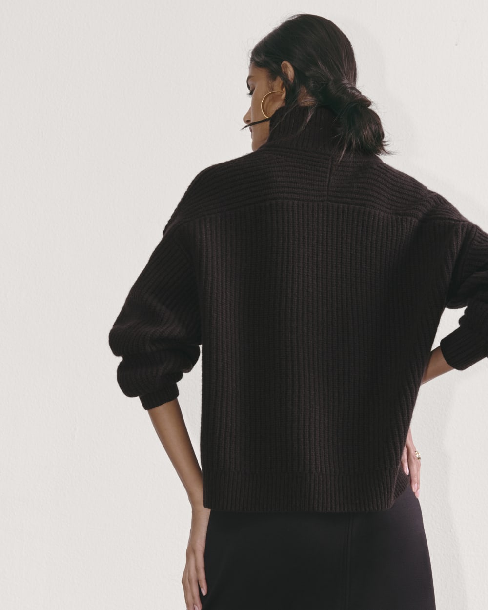 The Half-Zip Sweater in Luxe Merino | Black