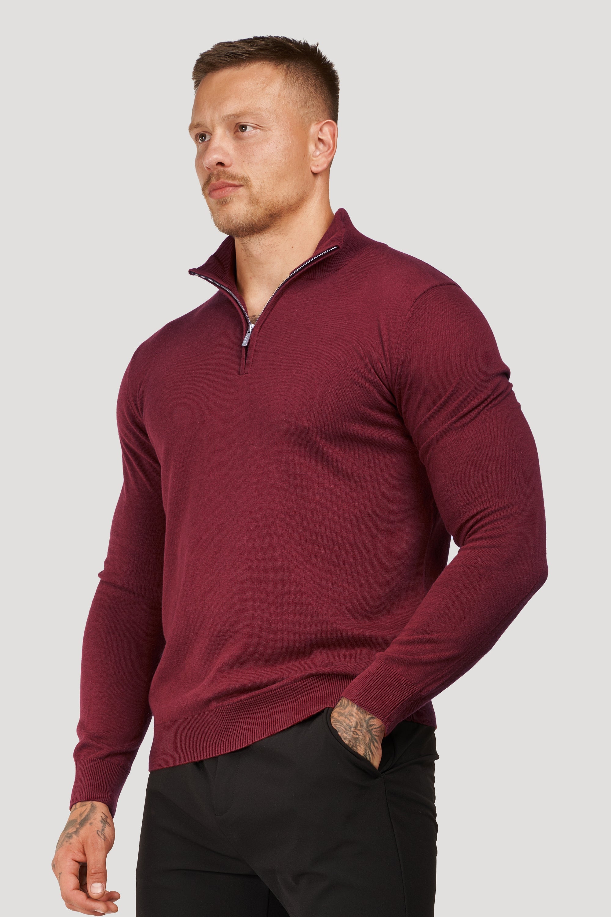 THE SANTONI HALF ZIP SWEATER