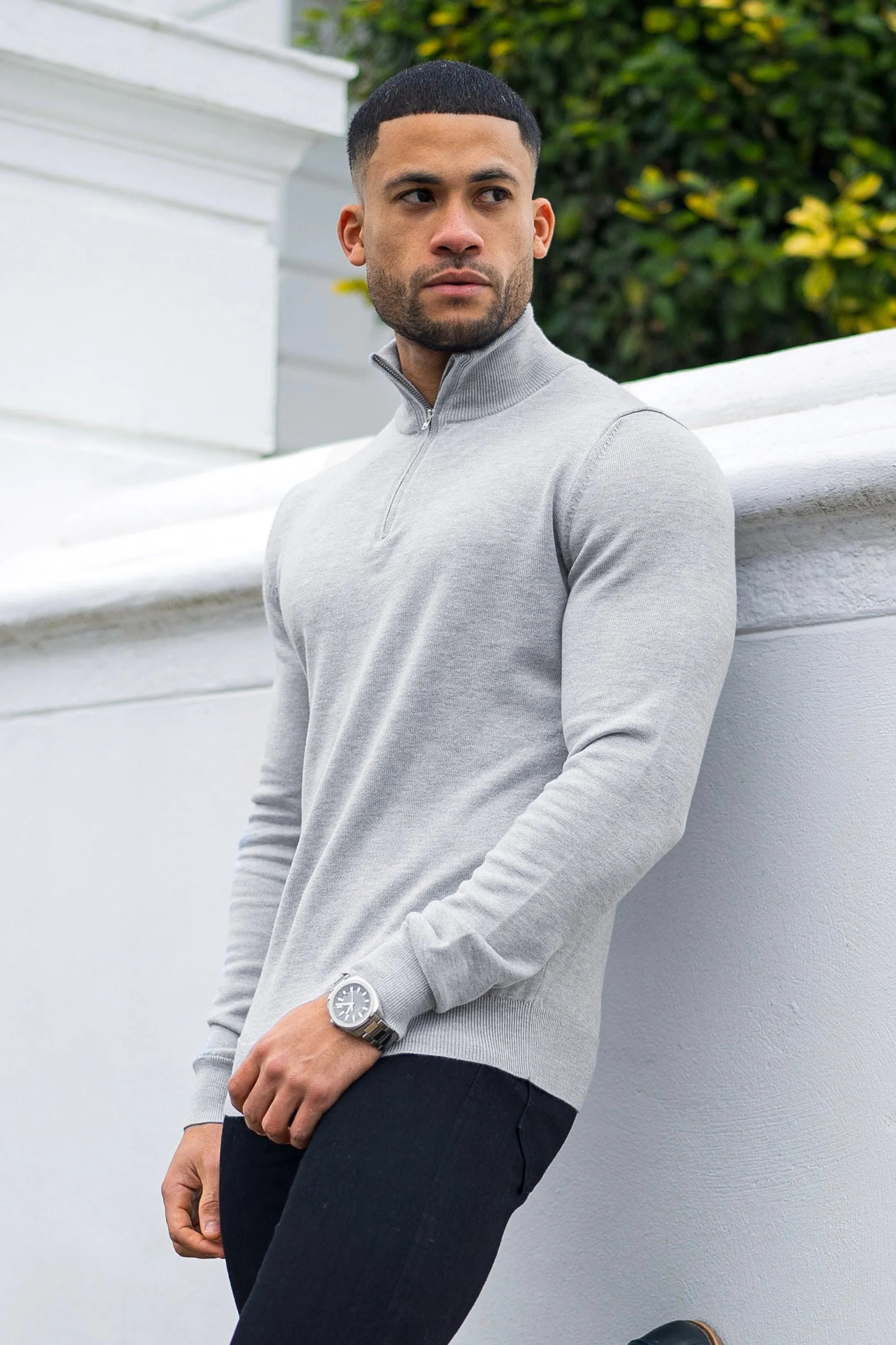 THE SANTONI HALF ZIP SWEATER