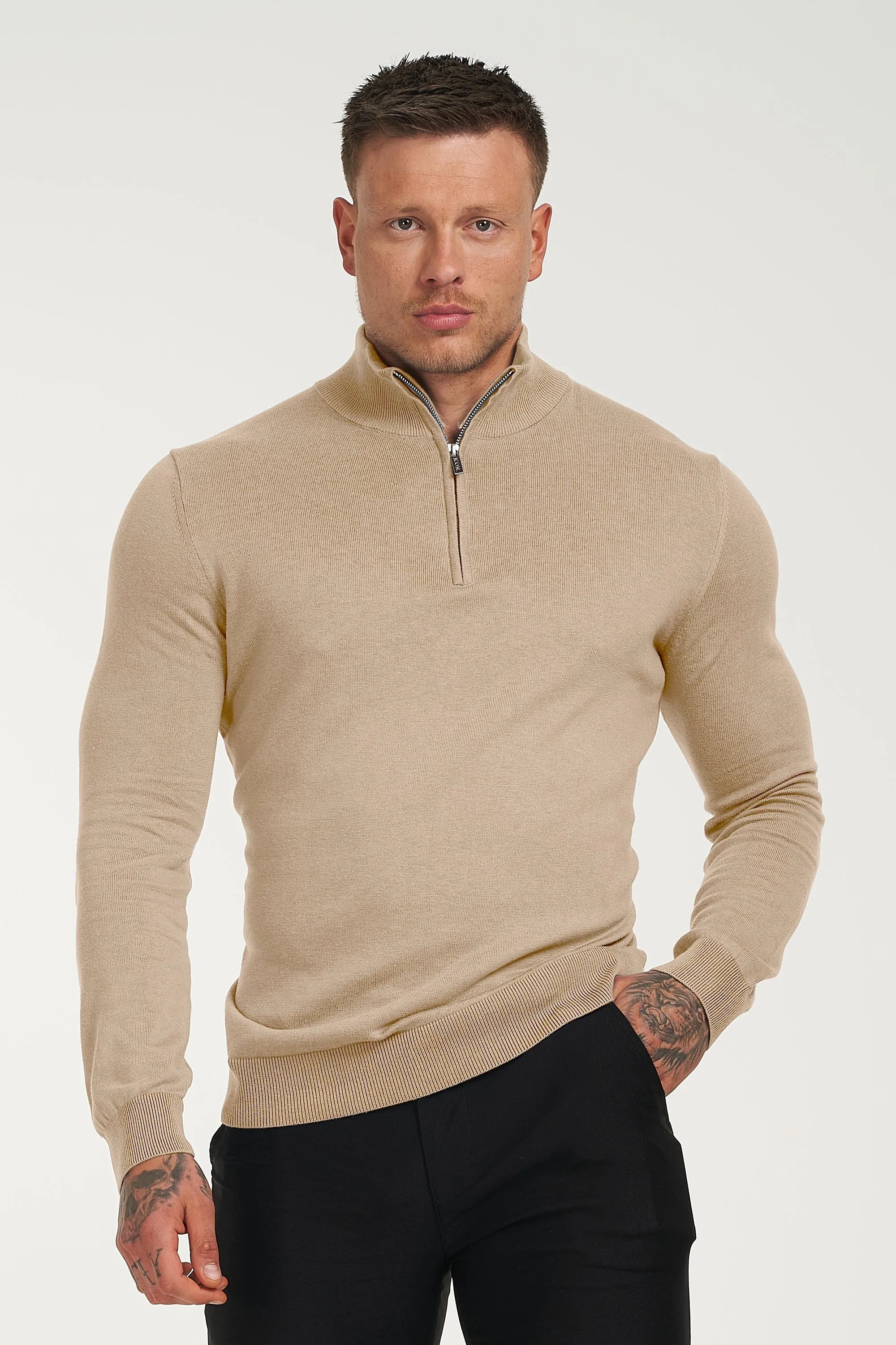 THE SANTONI HALF ZIP SWEATER