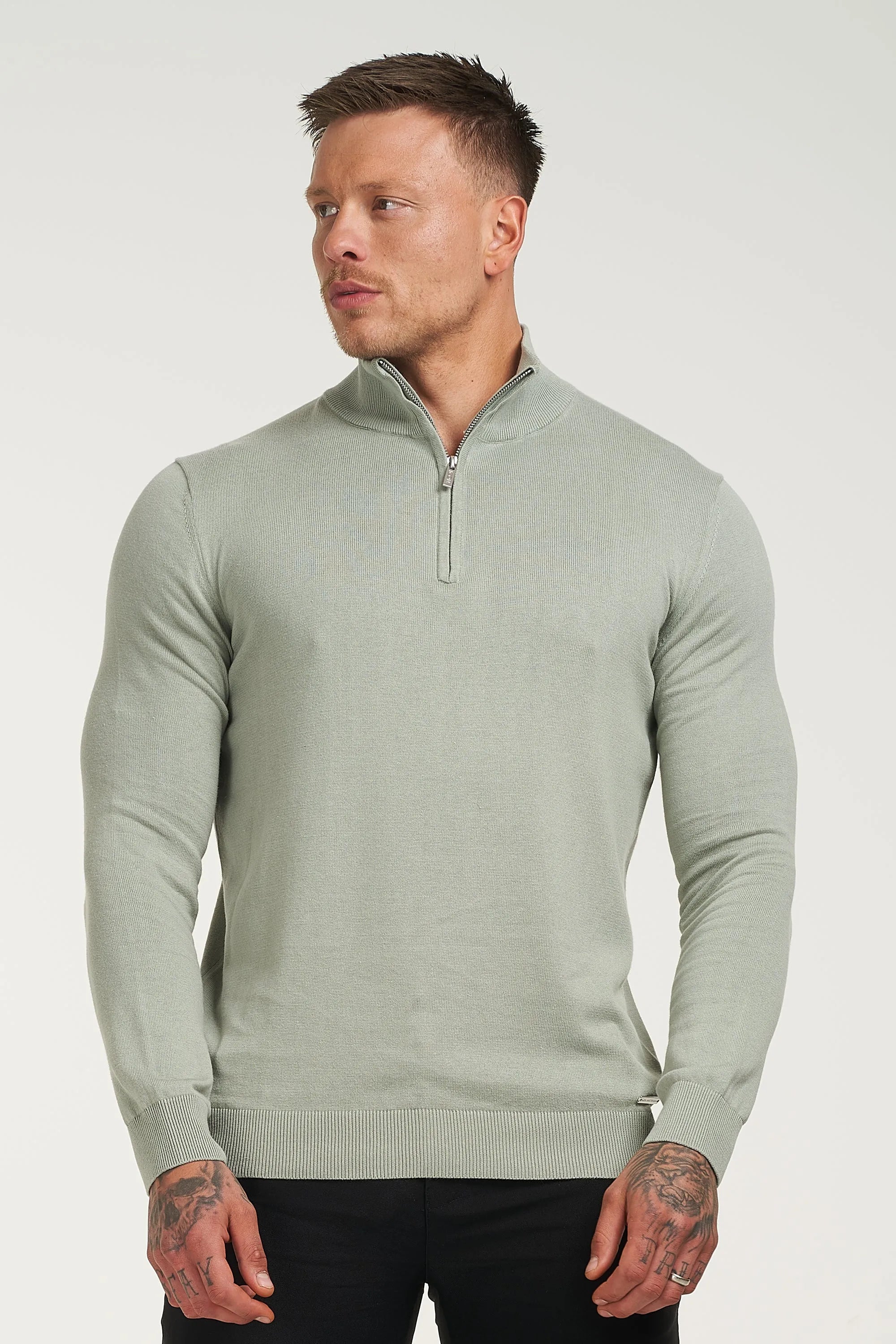 THE SANTONI HALF ZIP SWEATER