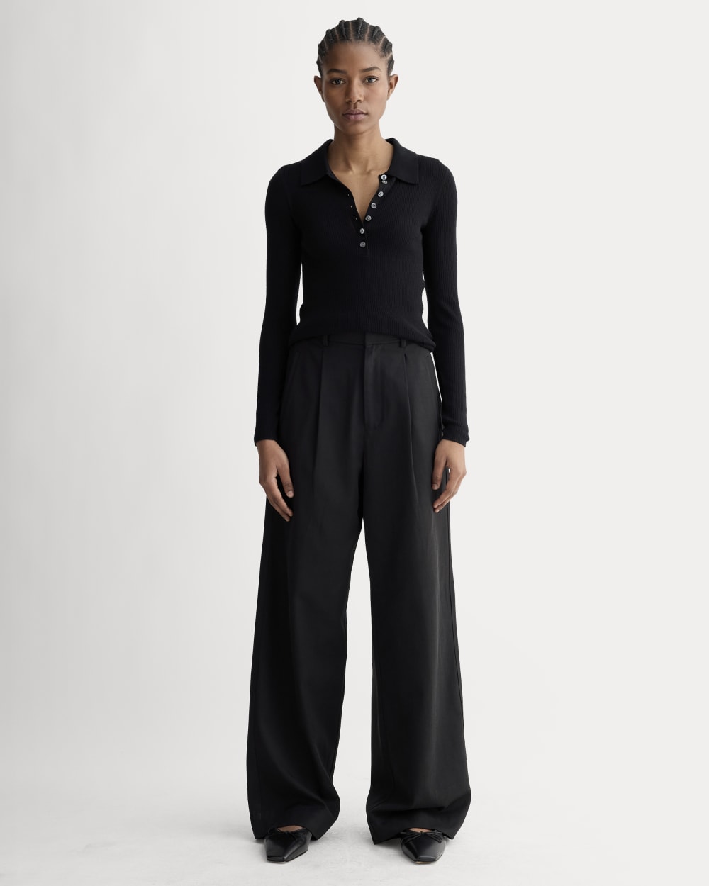 The Polo in Ultrasoft Merino | Black