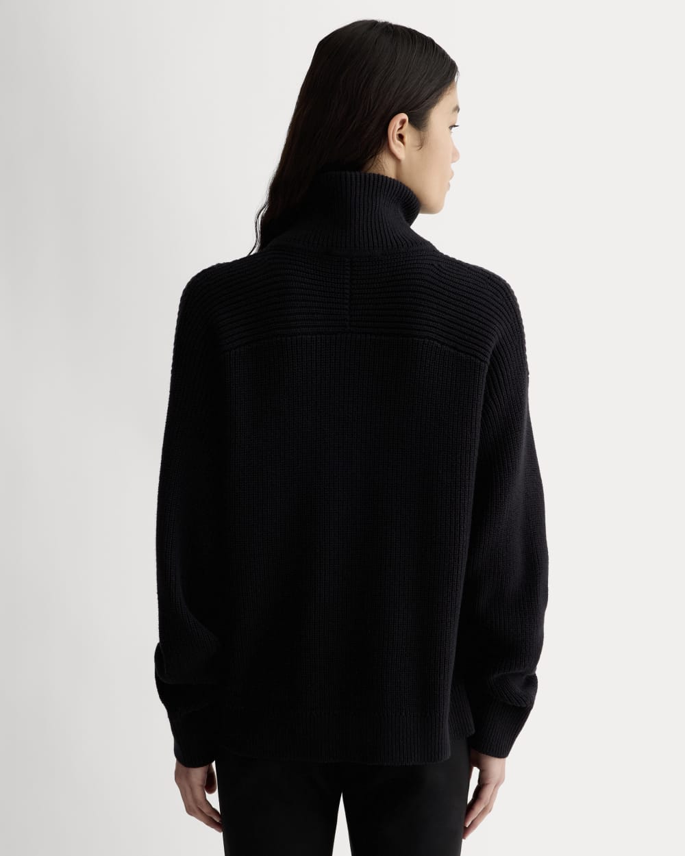 The Half-Zip in Everyday Cotton | Black