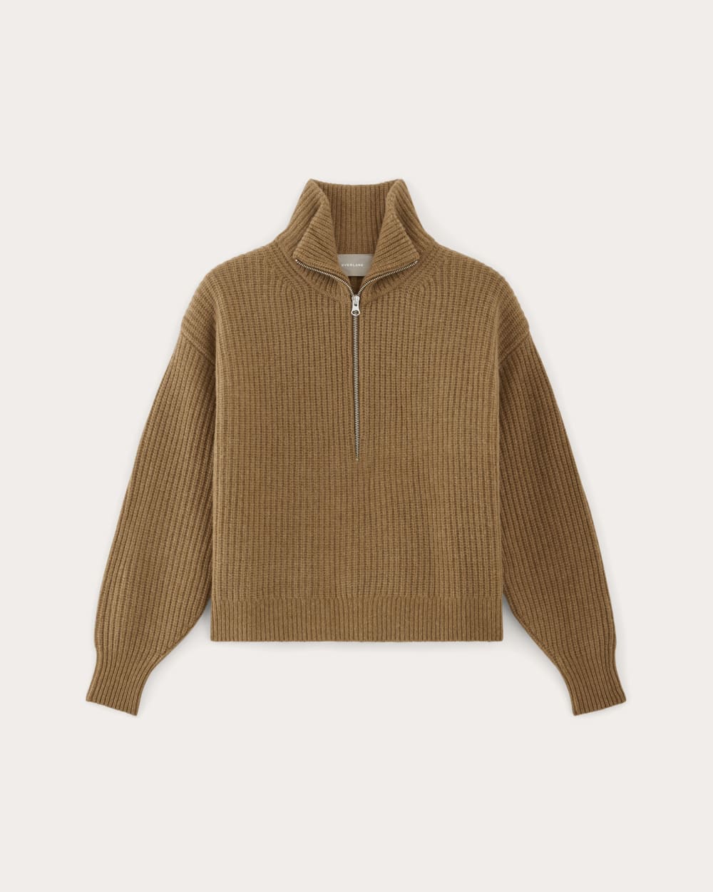 The Half-Zip Sweater in Luxe Merino | Deep Camel