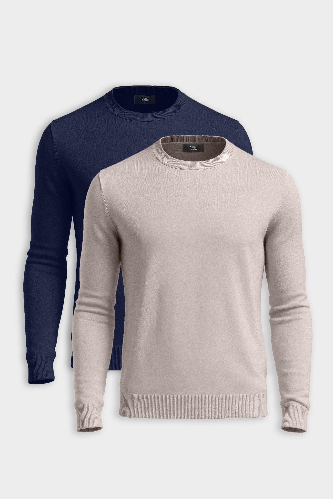 THE SANTONI CREWNECK SWEATER - Navy / Deep Stone